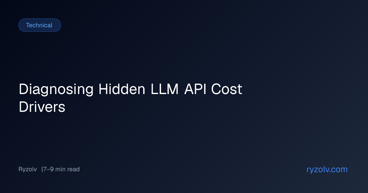 Diagnosing Hidden LLM API Cost Drivers | Ryzolv
